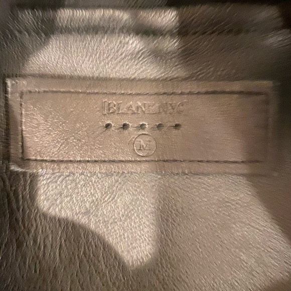 BlankNYC Faux leather drape front zipper jacket - Picture 3 of 4